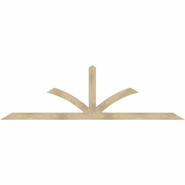 Ekena Millwork Richland Rough Sawn Timber Gable Bracket, Douglas Fir, 108"W x 31 1/2"H x 4"D x 4"F, 7/12 Pitch GBW108X31X0404RIC00RDF - main